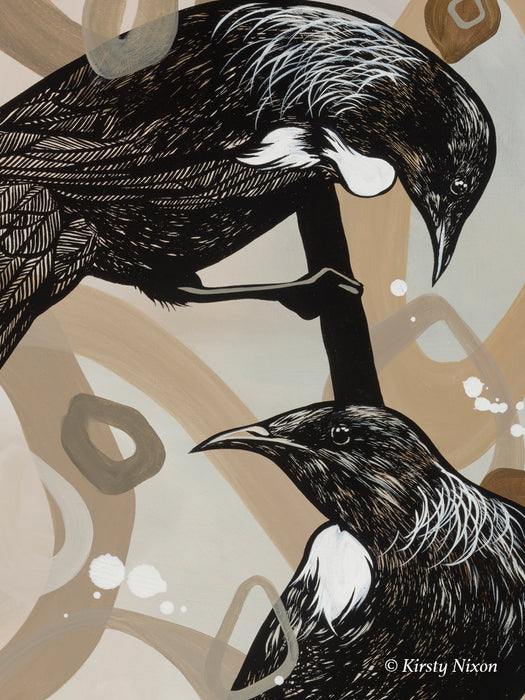 Two Tone Tūī | Original Painting