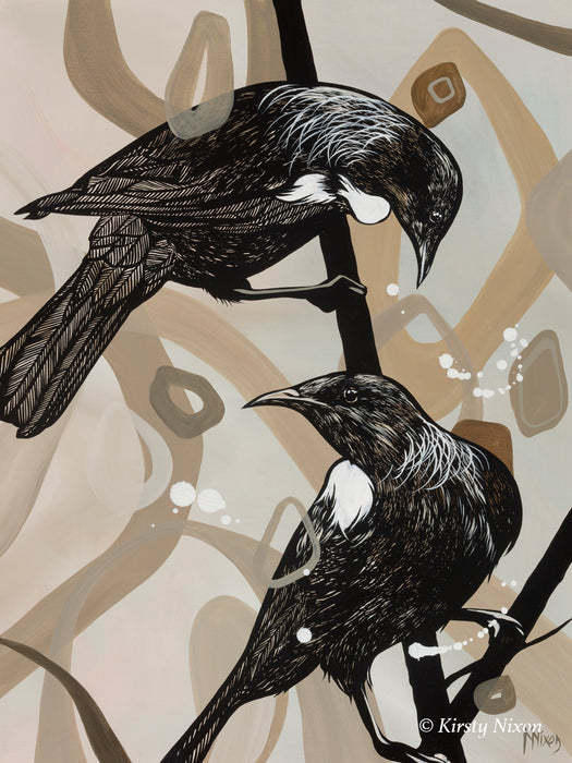 Two Tone Tūī | Original Painting