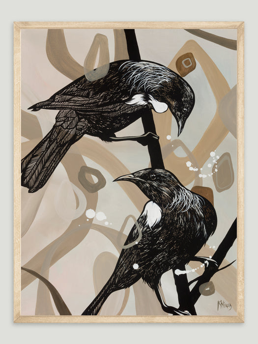 Two Tone Tūī | Original Painting