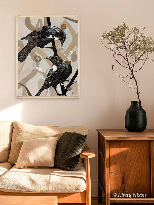 Two Tone Tūī | Original Painting